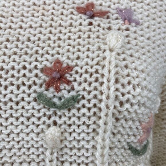 Vintage Rive Droite Collection White Embroidery Sweater Size M Made in Korea - Picture 6 of 8